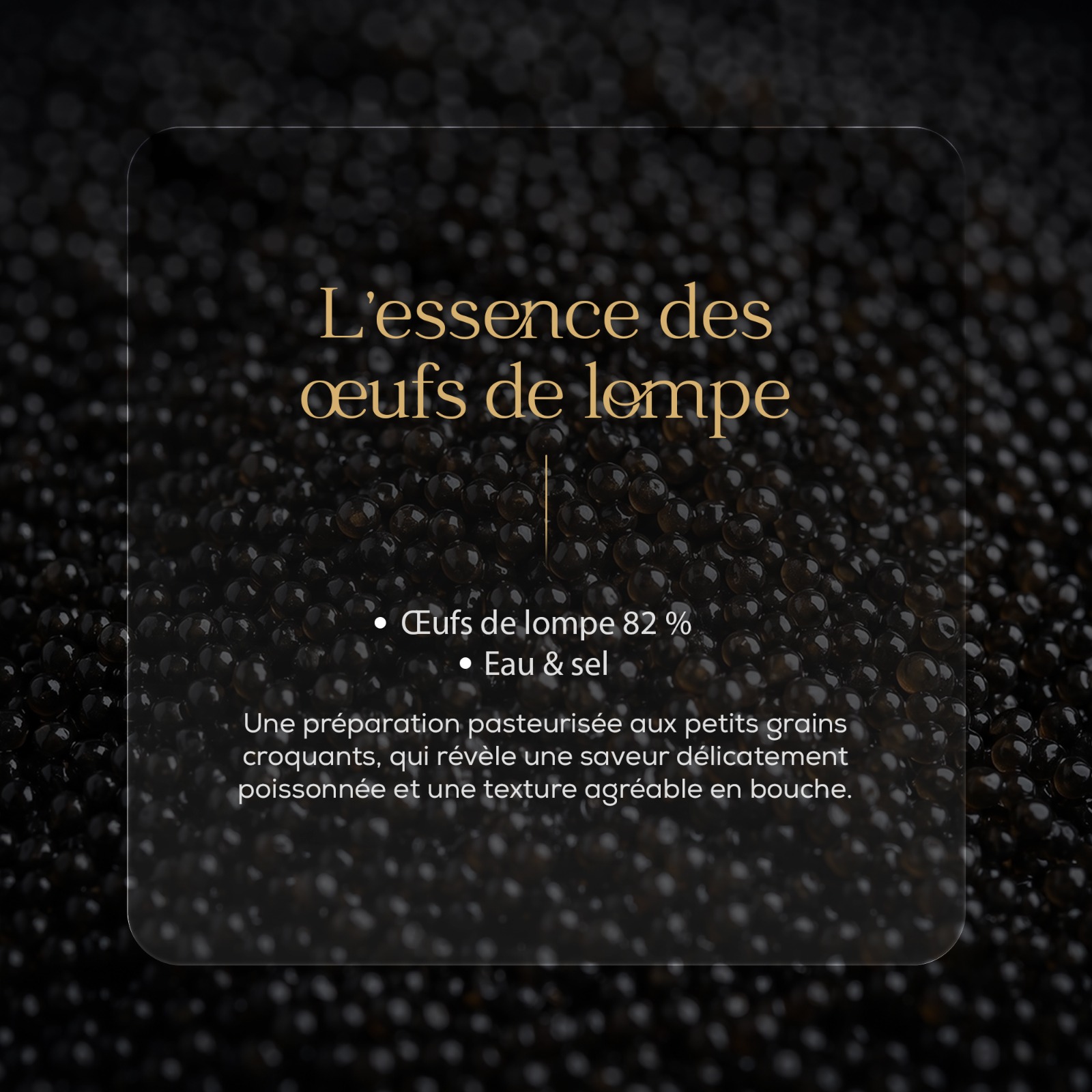 Premium red lumpfish roe by Black Almas