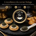 Boîte ouverte de Caviar Béluga Iranien Black Almas