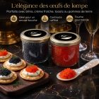 Grains d'œufs de lompe noirs et rouges