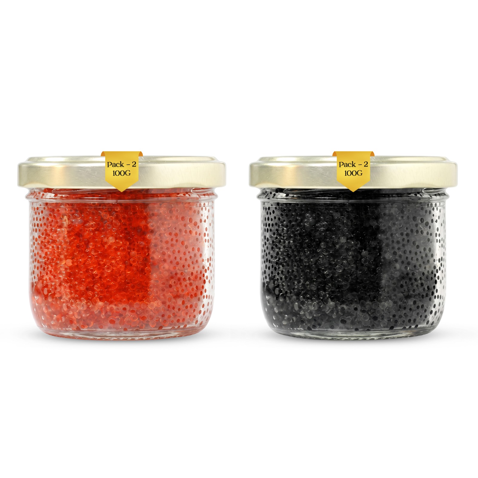 Œufs de lompe noirs et rouges pour la gastronomie