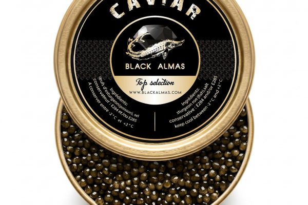 Caviar Top Selection Black Almas – Caviar premium aux grains raffinés, livraison express en France et en Europe