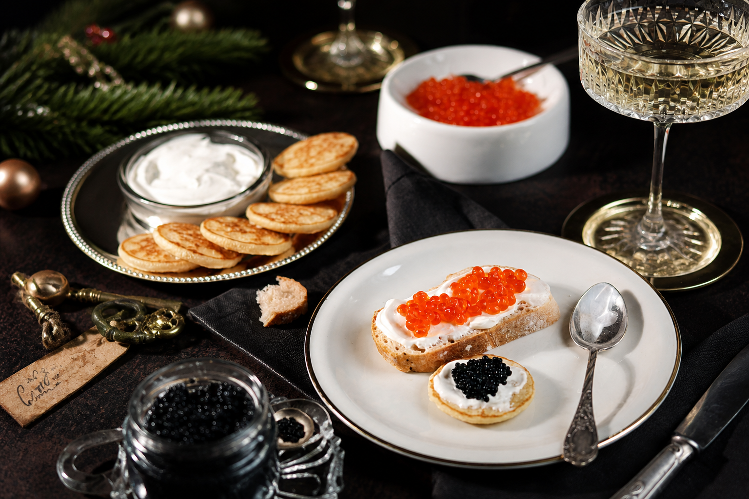 Les Blinis et le Caviar - Recette Apéritif Caviar