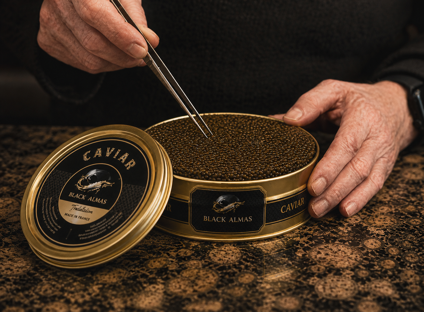 Caviar de luxe Black Almas : dégustation haut de gamme et savoir-faire